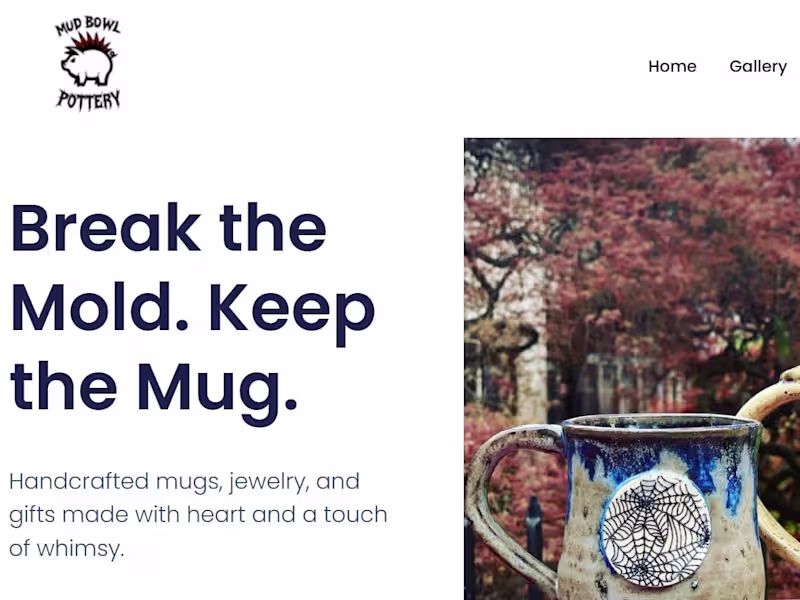 Cover image for New hero for mudbowlpottery.com (https://mudbowlpottery.com)...