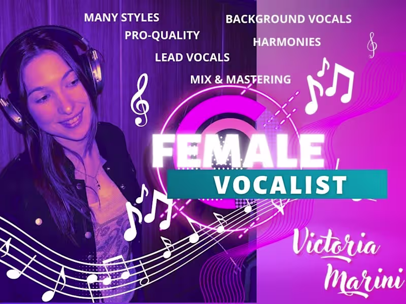 Cover image for I will create your song and be your angelical female singer