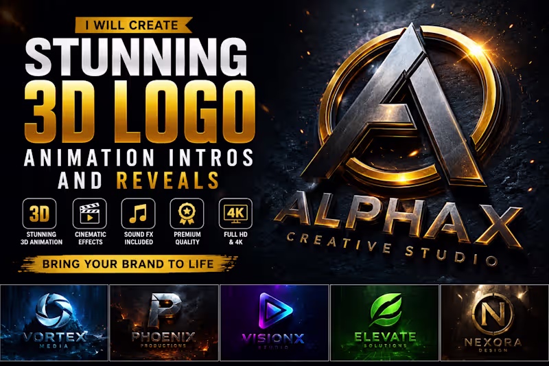 Cover image for 3d logo intro and reveals