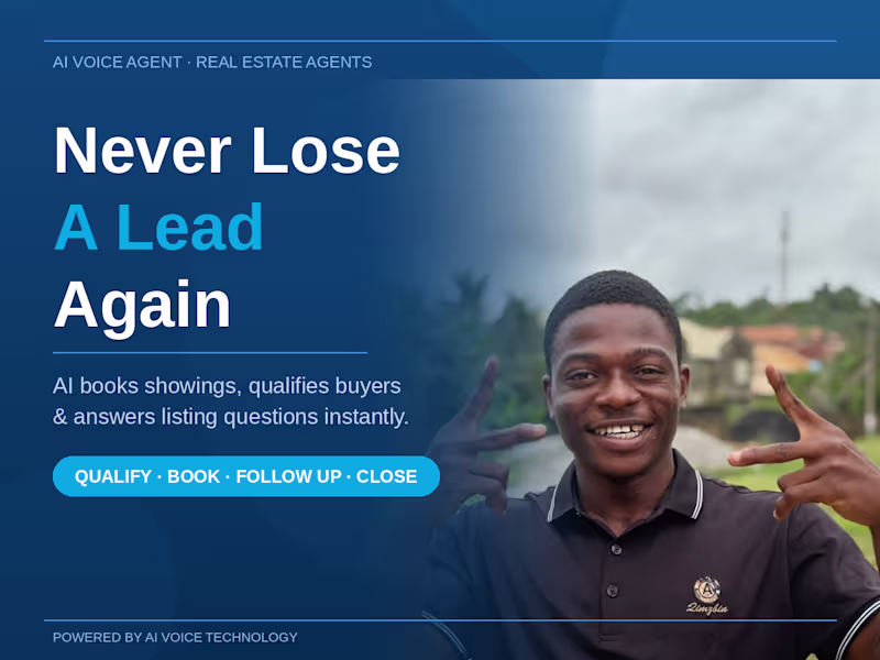 Cover image for Never Lose A Lead — AI Books Showings Instantly