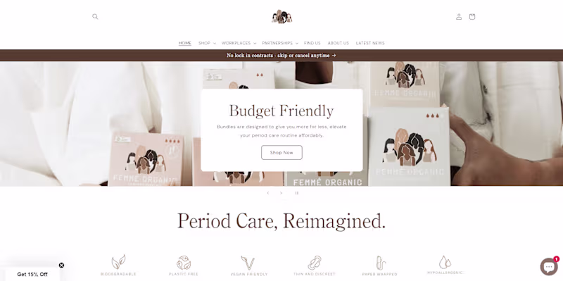 Cover image for Femme organic | Shopify Website