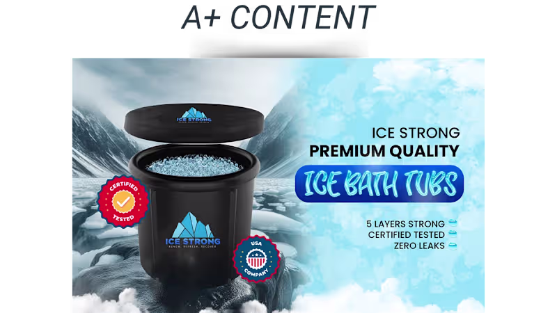 Cover image for Ice Strong | Amazon Listing Images & A+ Content