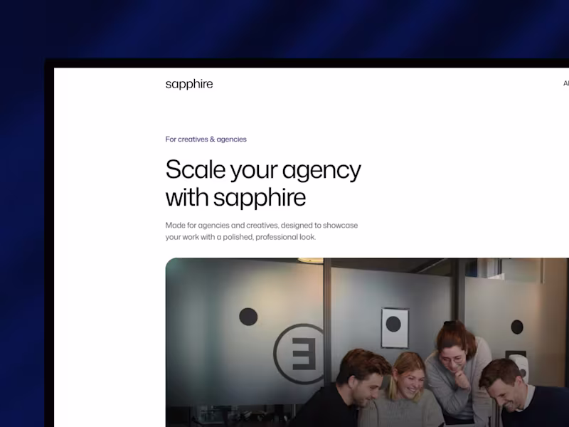 Cover image for Sapphire - Agency Template