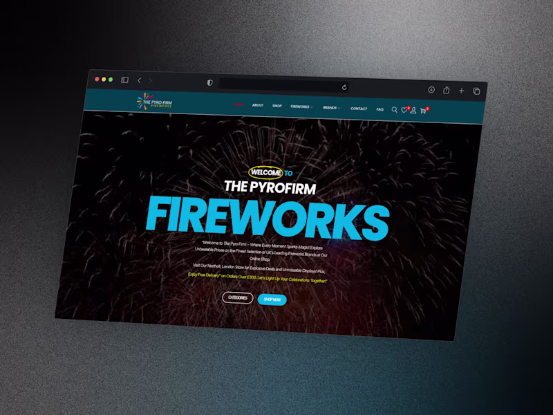 Cover image for ThePyroFirmFireworks - WordPress | Elementor | Woocommerce