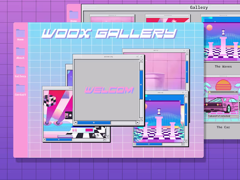 Cover image for Vaporwave Art Galley / Web Design / Landing Page :: Behance