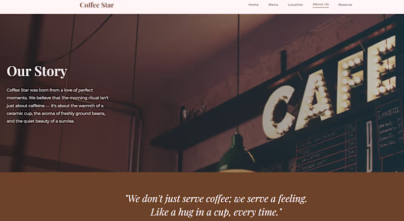 Cover image for Coffee Web Site Template