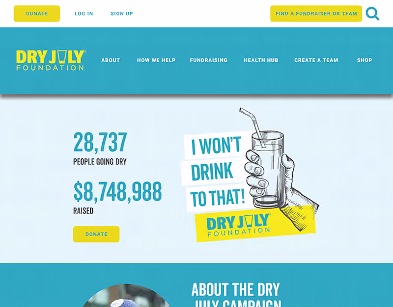 Cover image for Proposed Website Design for Dry July 