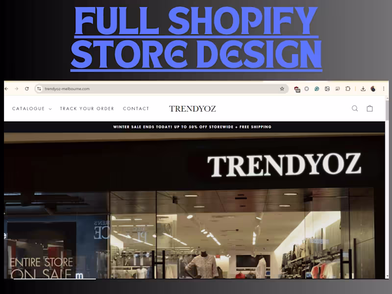 Cover image for Full Shopify Store Design
