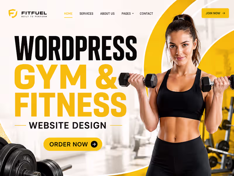 Cover image for WordPress Gym & Fitness Website Design
