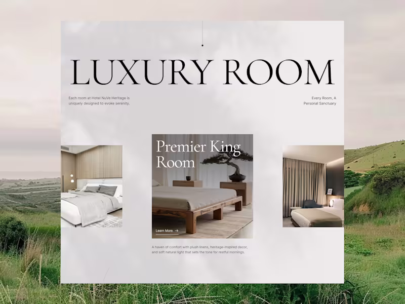 Cover image for A redesign of the Hotel NuVe Heritage website , crafted to f...