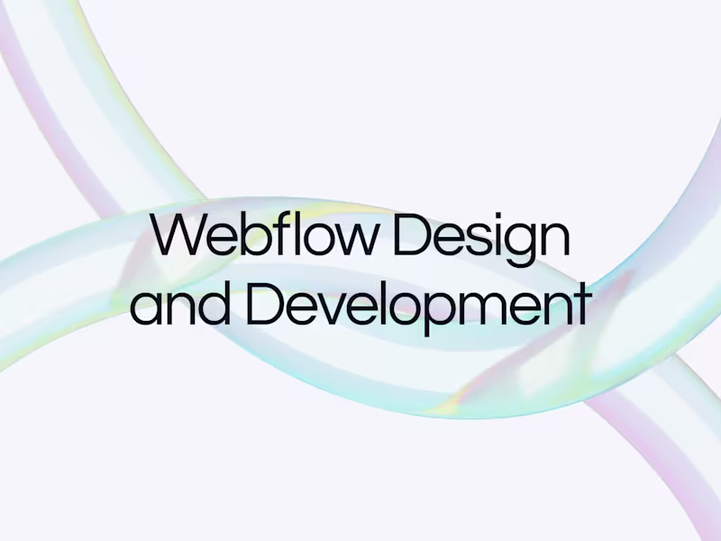 Cover image for Webflow Website - Design and Development