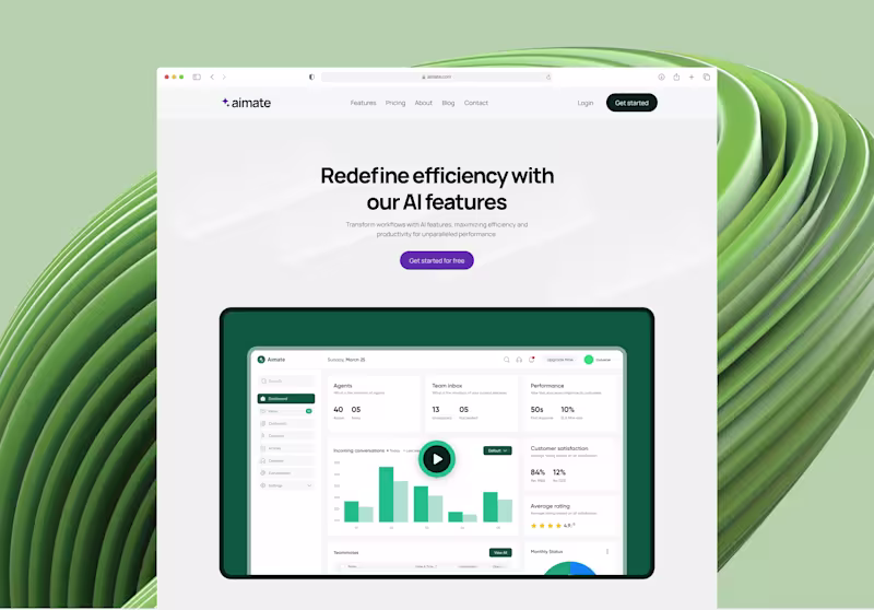 Cover image for Aimate:- Saas web design