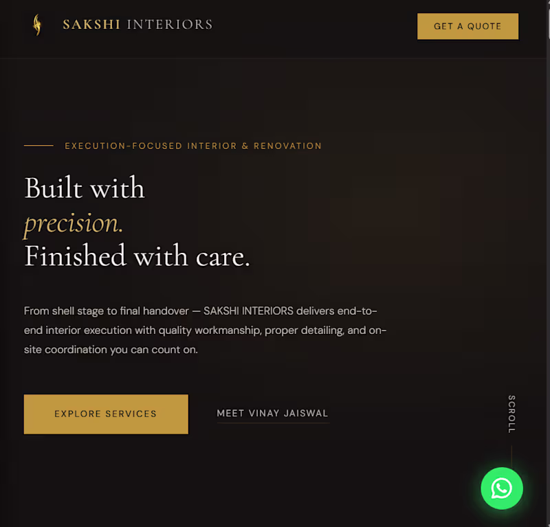 Cover image for Freelance Web Developer — Sakshi