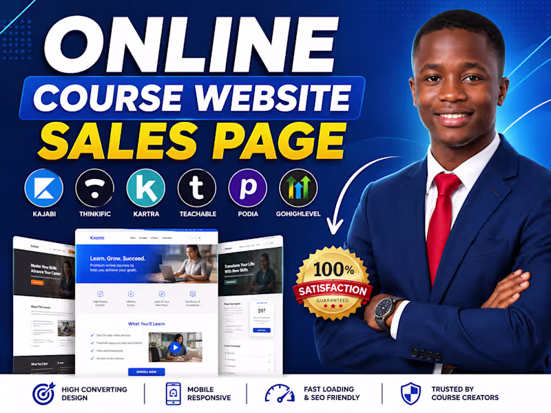 Cover image for  Podia or GoHighLevel Funnels with Automation and Sales Pages 