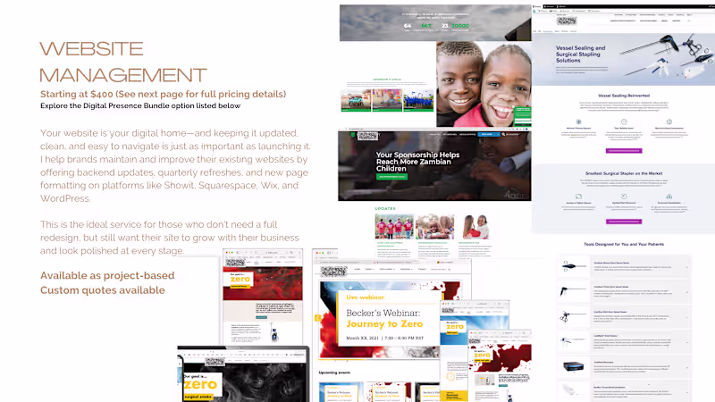 Cover image for Website Management and Backend Maintenance