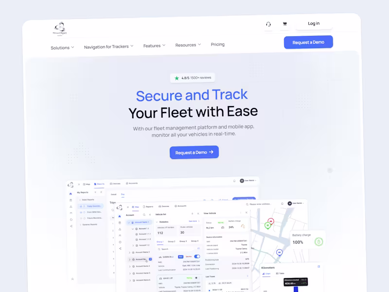 Cover image for Marketing Website for IoT Fleet Management Platform