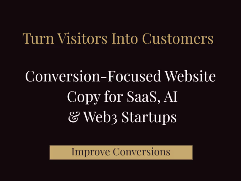 Cover image for Website Copywriting for SaaS, AI & B2B Startups