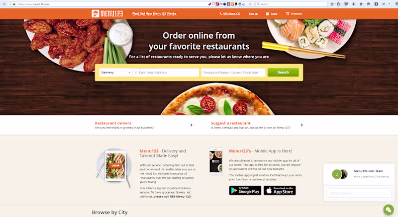 Cover image for Menu123 LLC Food Ordering Website Development