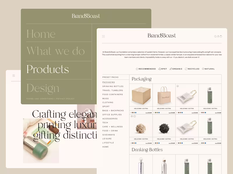 Cover image for Brand & Boast: Ecommerce for a corporate gifting company