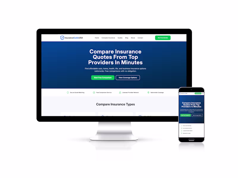 Cover image for Insurance Website Built for SEO & Leads