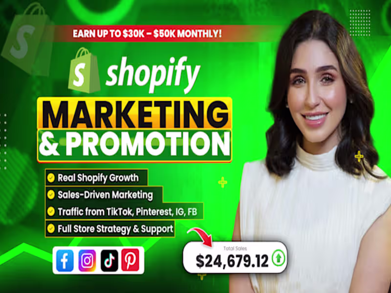 Cover image for  I Will Be Your Shopify Marketing & Promotion Expert