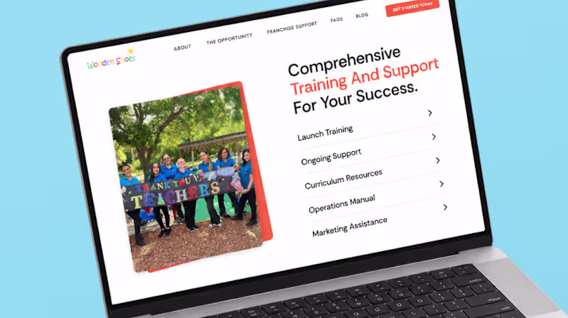 Cover image for Wooden Shoes • Child Care Website Design & Development