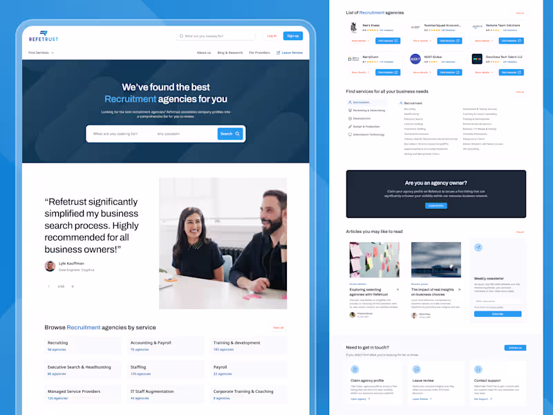 Cover image for Designing a Trusted B2B Marketplace for Agency Discovery