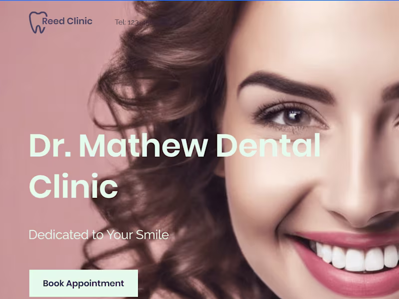 Cover image for Dr. Mathew Stevens Dental clinic website