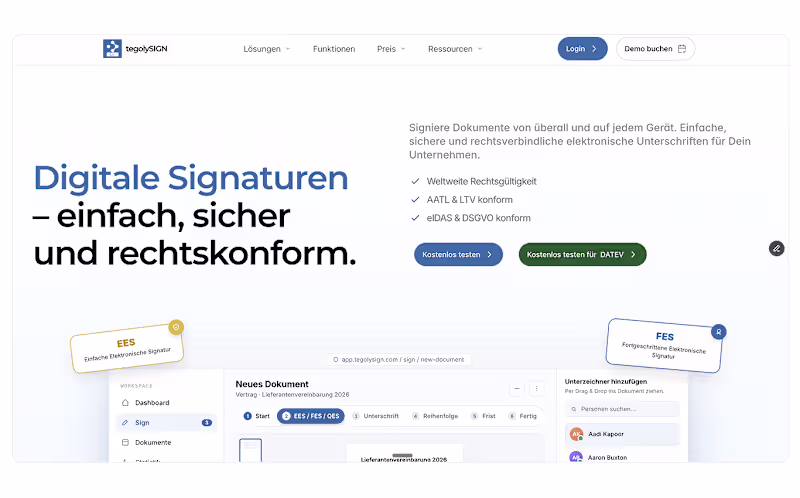 Cover image for tegolySign - Digital Signature Solution Website Development