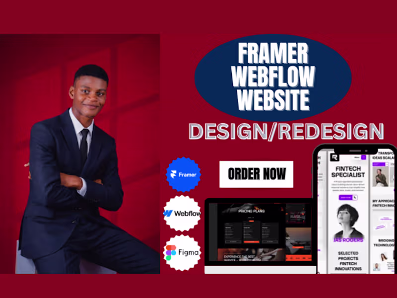 Cover image for Modern Framer website design, figma to framer, webflow website 