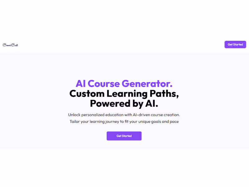 Cover image for CourseCraft: A Course Creation and Learning Platform