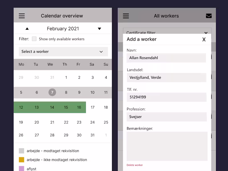Cover image for Wireframes for CRM Warehouse Management Software