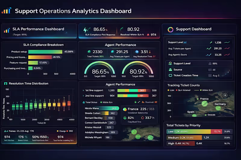 Cover image for Customer Support Performance & SLA Analytics System