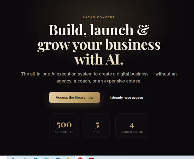 Cover image for SACKO LaunchVault — AI Business Execution System