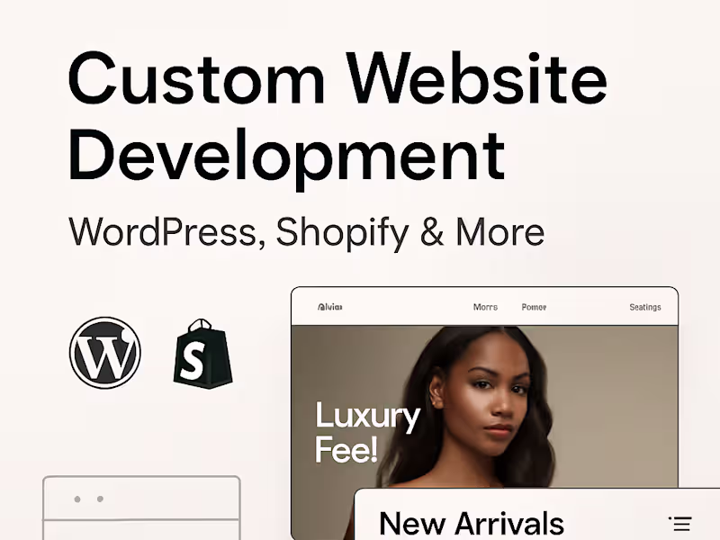 Cover image for Custom Website Development – WordPress, Webflow & More