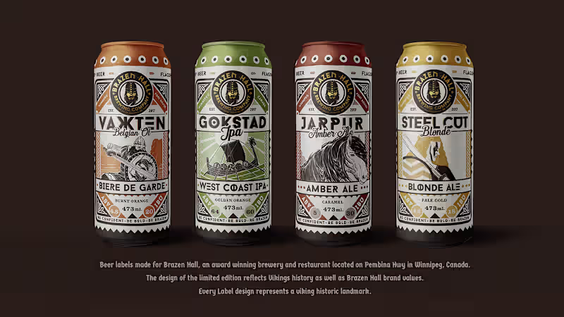 Cover image for BRAZEN HALL - Beer Labels Design