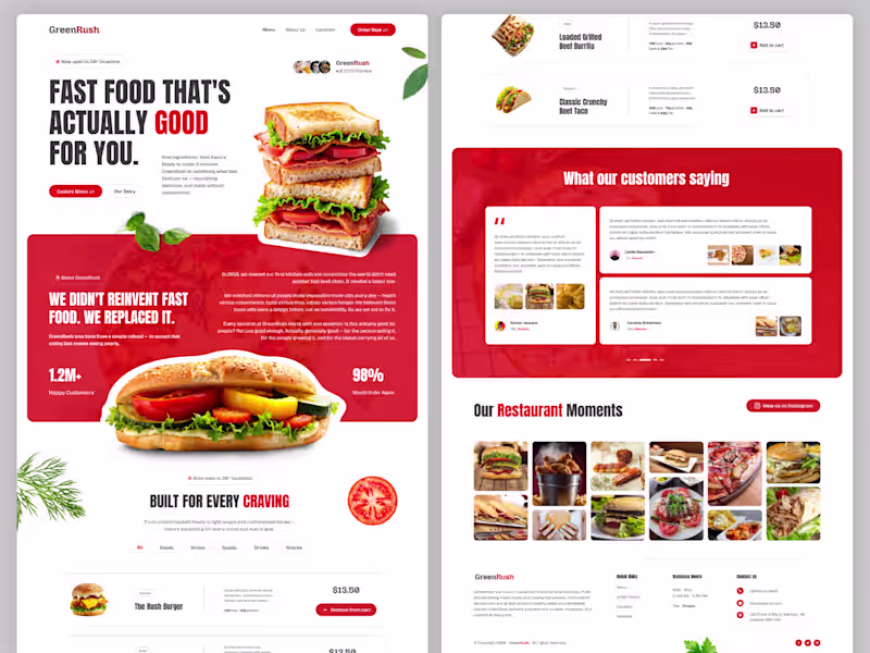 Cover image for GreenRush – Modern Fast Food