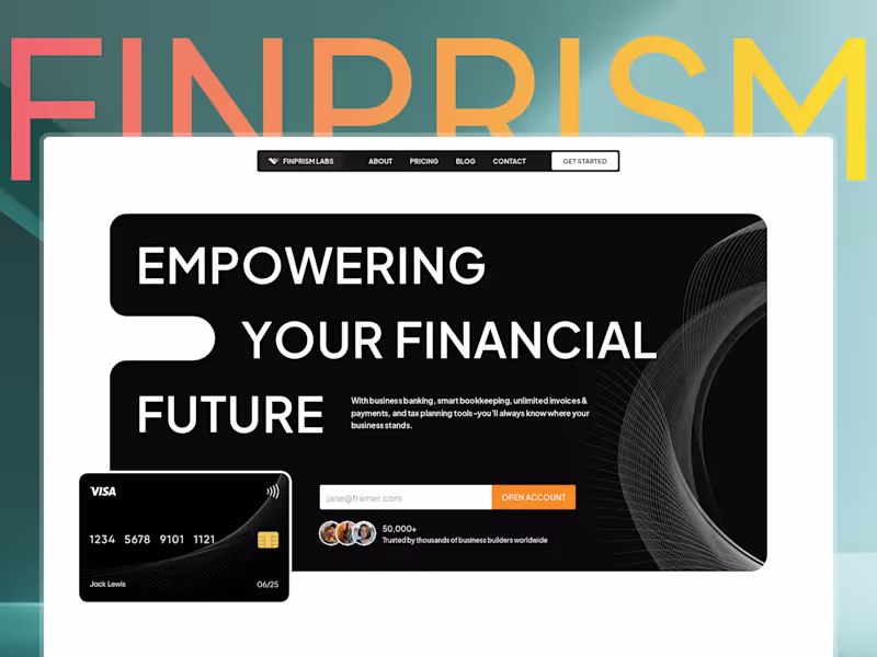 Cover image for FinPrism — SaaS Framer Template