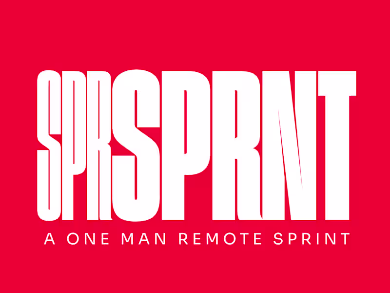 Cover image for Supersprint — one-week dedicated work on your project