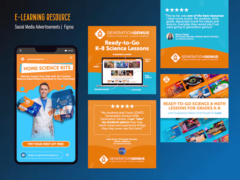 Cover image for Education Platform Social Graphics