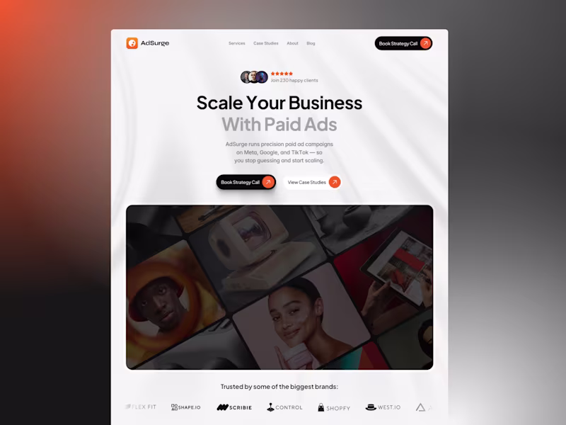 Cover image for High-Converting Landing Page Design for AdSurge