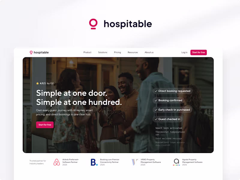 Cover image for Hospitable · Website design & development in Framer