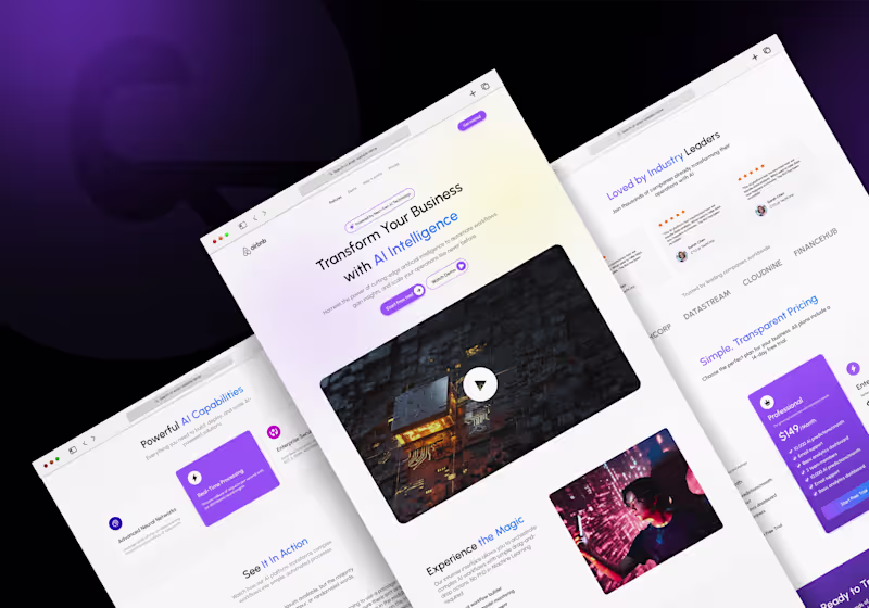 Cover image for Ai saas landing page 😍