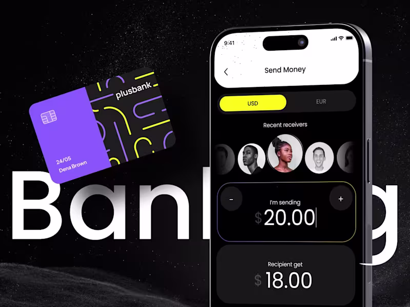Cover image for UI/UX & Branding Design | Plus Bank Application
