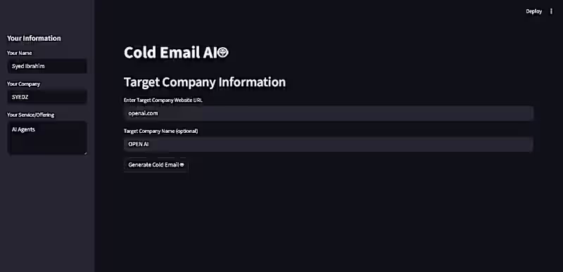 Cover image for ColdMailAI generates personalized cold emails