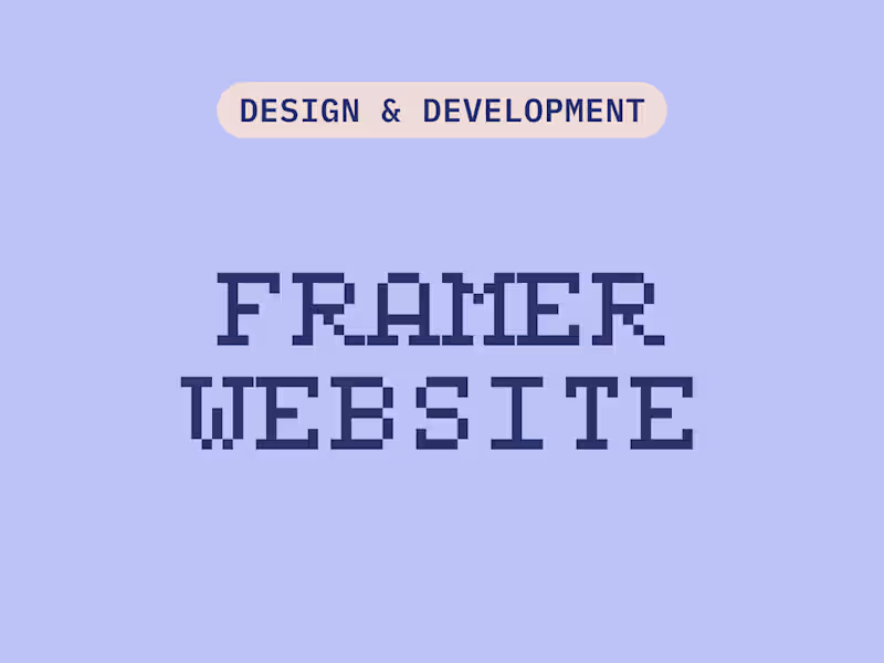 Cover image for Framer Multi-Page Site (Design & Build)