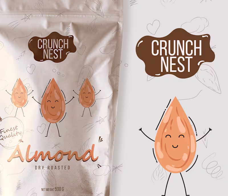 Cover image for Pouch Packaging Design | Snack | Almond Packaging