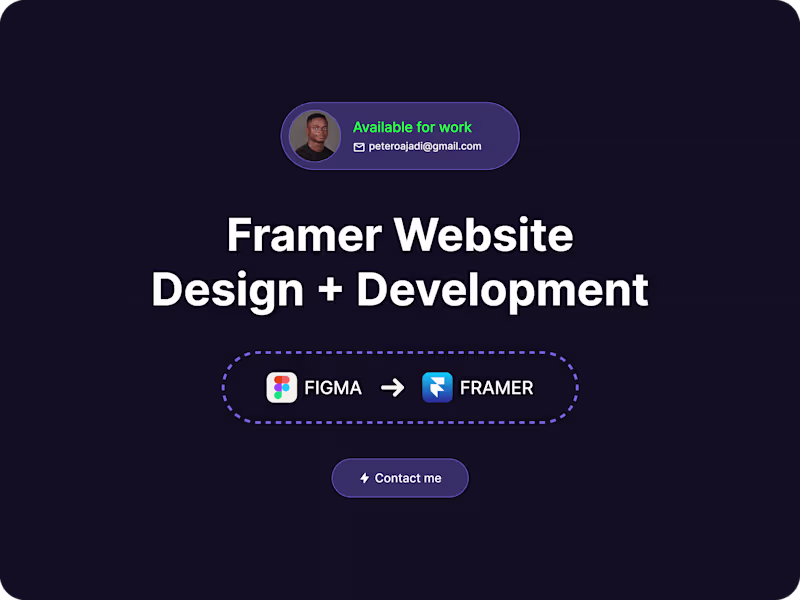 Cover image for Framer Website Design + Development