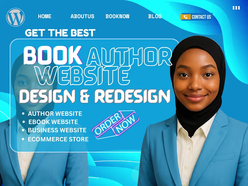 Cover image for Book Author Website| Ebook website| Author landing page