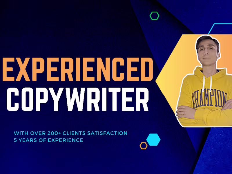 Cover image for I will do professional copywriting for your website or print ad